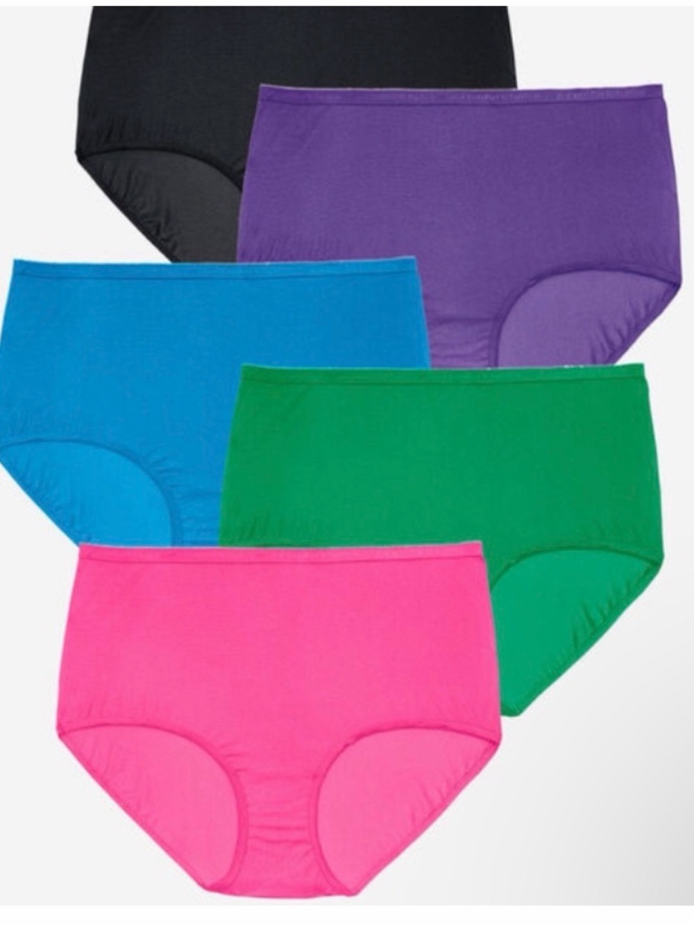 New 5 pack curvy Plus 13 6X 
Cotton Briefs Panties Comfort
Choice Woman Within